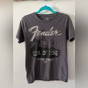 Fender Soul of Tone Charcoal Tee with Guitar Graphics Small
